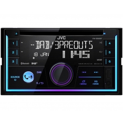 KW-DB93BT - 2 DIN méretű CD/USB autórádió DAB rádióval, Bluetooth funkcióval